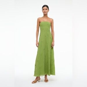 STAUD Cassie Dress Garden Green